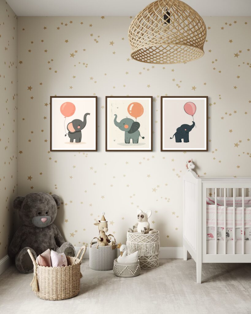 Cuadros infantiles coloridos para el dormitorio de tus hijos, con diseños divertidos y educativos que alegran el espacio.